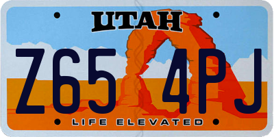 UT license plate Z654PJ