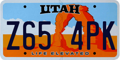 UT license plate Z654PK