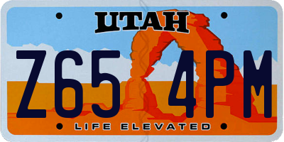 UT license plate Z654PM