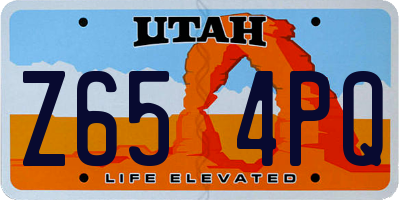 UT license plate Z654PQ