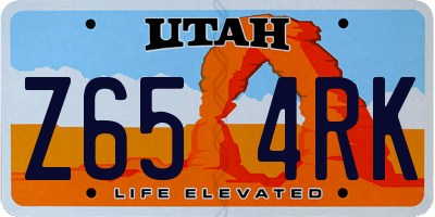 UT license plate Z654RK