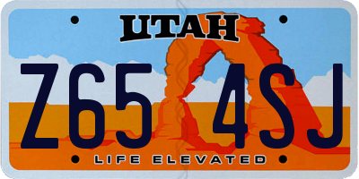 UT license plate Z654SJ