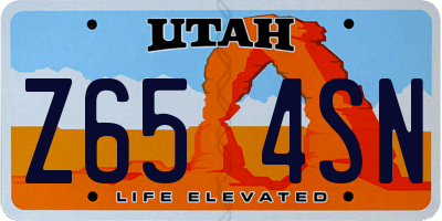 UT license plate Z654SN