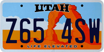 UT license plate Z654SW