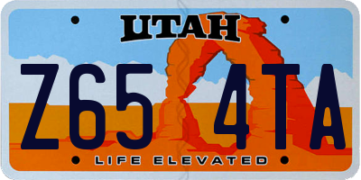 UT license plate Z654TA