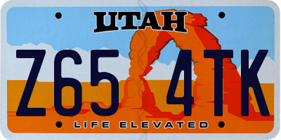 UT license plate Z654TK