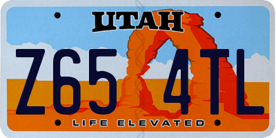 UT license plate Z654TL