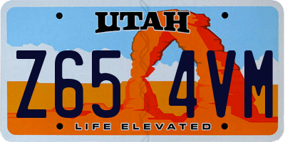 UT license plate Z654VM