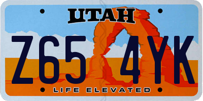 UT license plate Z654YK