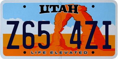 UT license plate Z654ZI