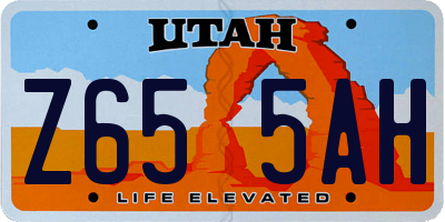 UT license plate Z655AH