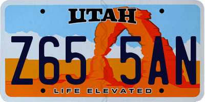 UT license plate Z655AN