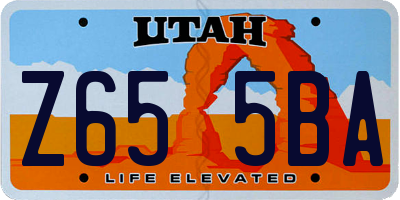 UT license plate Z655BA