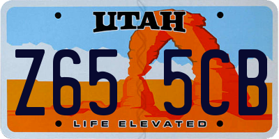 UT license plate Z655CB