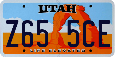 UT license plate Z655CE