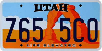 UT license plate Z655CO