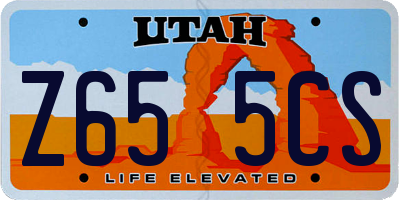 UT license plate Z655CS
