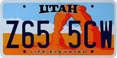UT license plate Z655CW