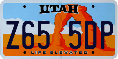 UT license plate Z655DP