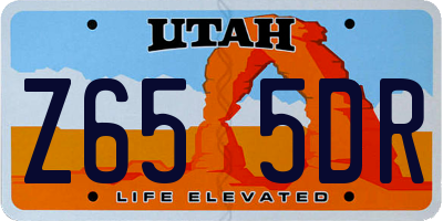 UT license plate Z655DR