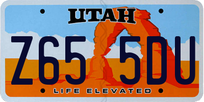 UT license plate Z655DU