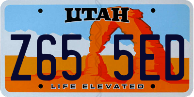 UT license plate Z655ED