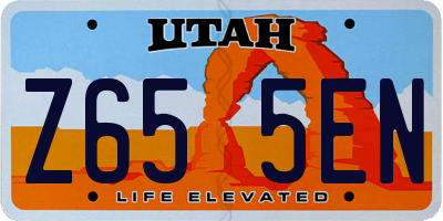 UT license plate Z655EN