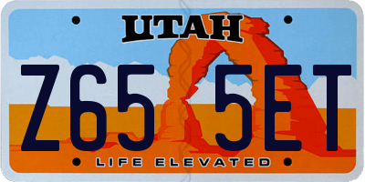 UT license plate Z655ET