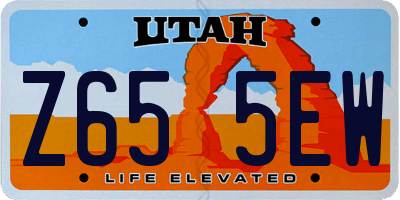 UT license plate Z655EW