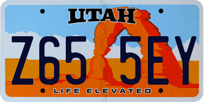 UT license plate Z655EY