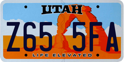 UT license plate Z655FA