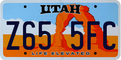 UT license plate Z655FC