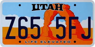 UT license plate Z655FJ
