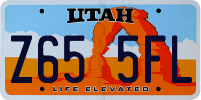 UT license plate Z655FL
