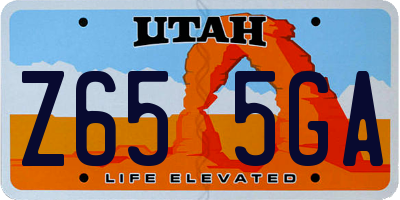UT license plate Z655GA