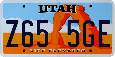 UT license plate Z655GE