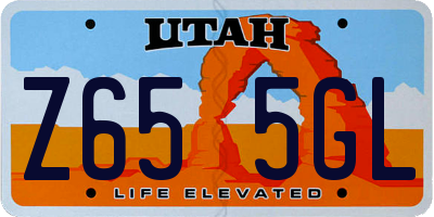 UT license plate Z655GL