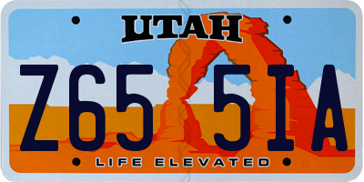 UT license plate Z655IA