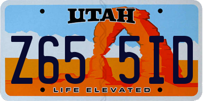 UT license plate Z655ID