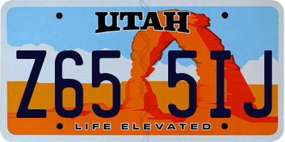 UT license plate Z655IJ