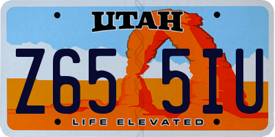 UT license plate Z655IU