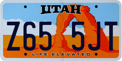 UT license plate Z655JT
