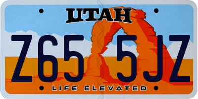 UT license plate Z655JZ