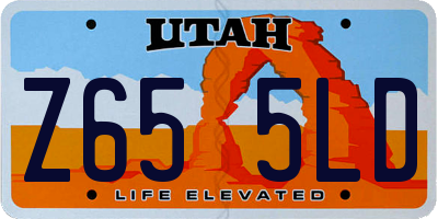 UT license plate Z655LD
