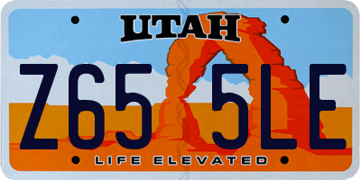 UT license plate Z655LE