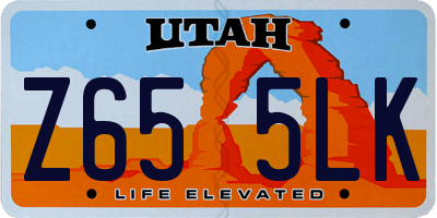 UT license plate Z655LK