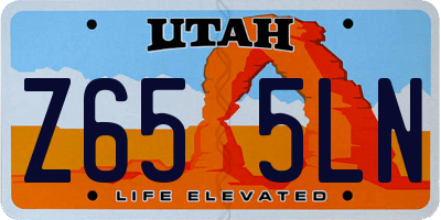 UT license plate Z655LN