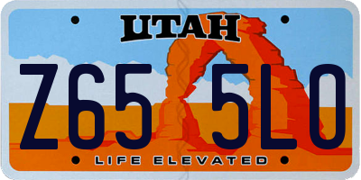 UT license plate Z655LO