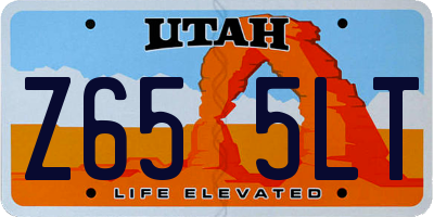 UT license plate Z655LT