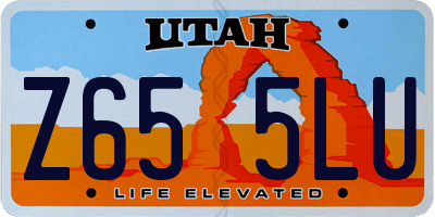 UT license plate Z655LU